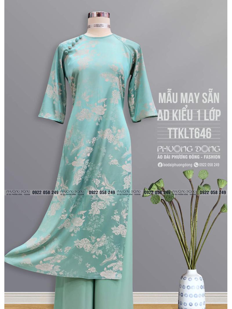 Áo Dài Phom Trẻ Gấm Lụa Phom Suông TTKLT646